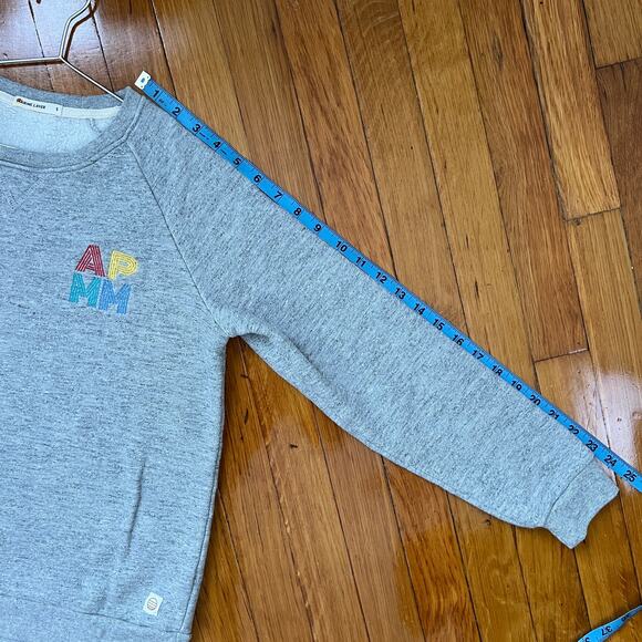 Marine Layer APMM Embroider Logo Heather Gray Pullover Sweatshirt Women's Size S - Picture 12 of 12